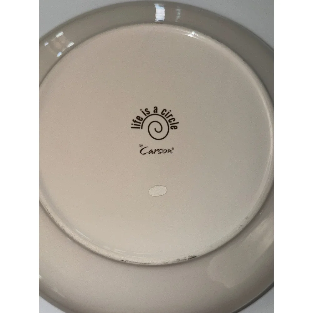 Carson Life is a Circle Family Decorative Plate Cream Ceramic 10.5 Inch